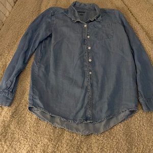 Cat & Jack Girls XL 14/16 Denim Button Up